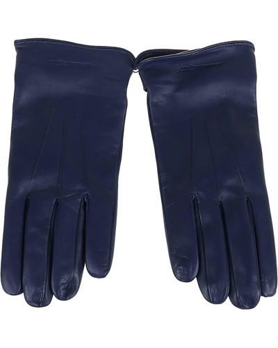 Alexander McQueen Men's Gloves - Blue