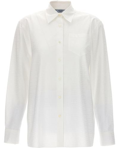 Prada Jacquard Logo Shirt - White