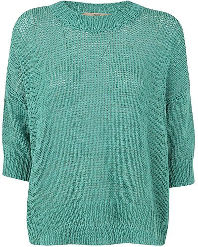 Nuur Short Sleeve Boxy Pullover - Green