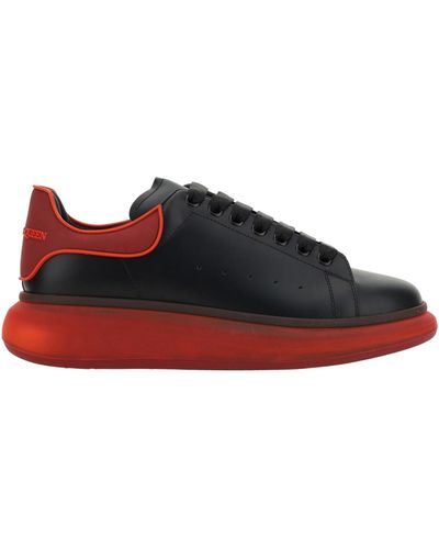 Alexander McQueen Platform Knitted Sneakers Red White