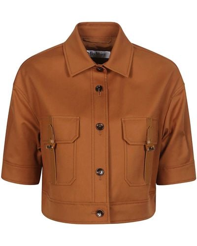 Max Mara Agiate Short Sleeve Jacket - Brown