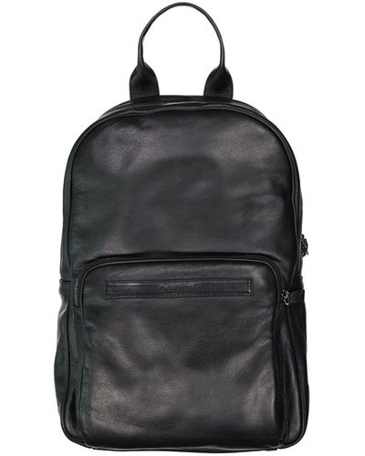 A.Testoni Leather Backpack - Black