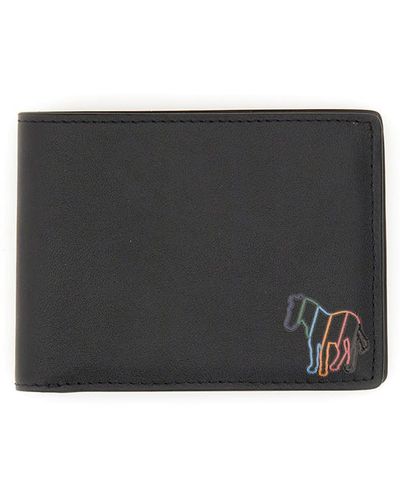 PS by Paul Smith Bill-fold Wallet "broad Stripe Zebra" - Black