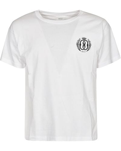 Bally Crowned Logo Print T-Shirt - White