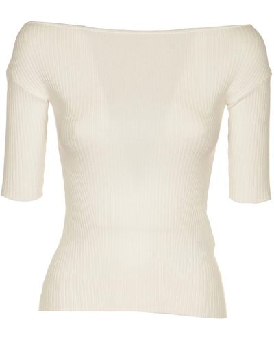 Weekend by Maxmara Ribbed Top - White