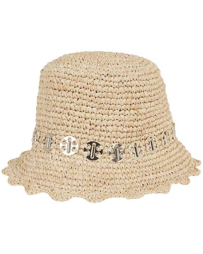 Rabanne Chain-Linked Bucket Hat - Natural