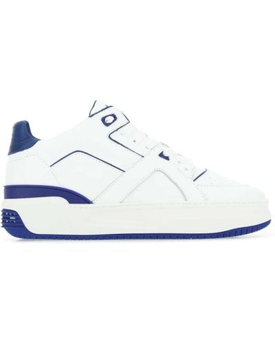 Just Don Two-Tone Leather Courtside Lo Jd3 Sneakers - White
