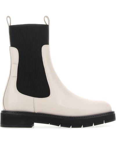 Ferragamo Rook Leather Ankle Boots - Black