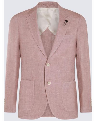 Lardini Light Linen Blazer - Pink