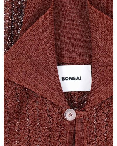 Bonsai Openwork Sweater - Red