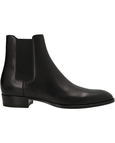 Saint Laurent Wyatt Ankle Boots - Black
