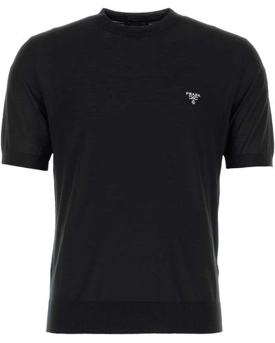 Prada Wool T-Shirt - Black