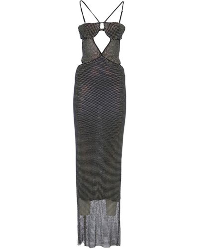 New Arrivals Long Dress With Cut Out Detail - Black