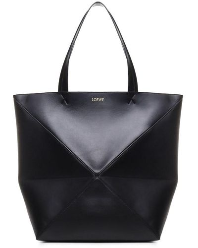 Loewe The Puzzle Fold Tote Bag - Black