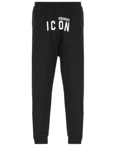 DSquared² Icon Forever Relax Pants - Black