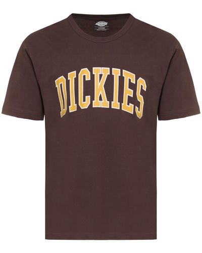 Dickies Aitkin Logo Cotton T-Shirt - Brown