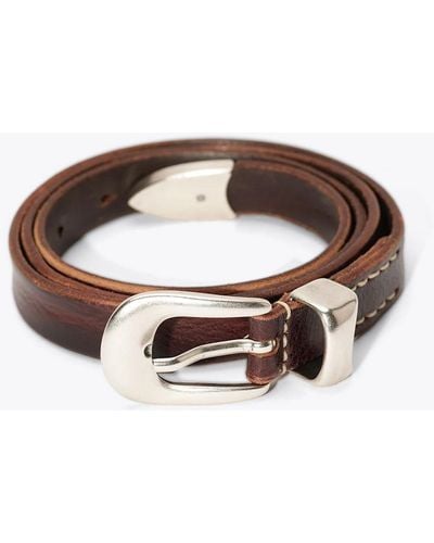 Our Legacy 2 Cm Belt Leather Belt - Brown