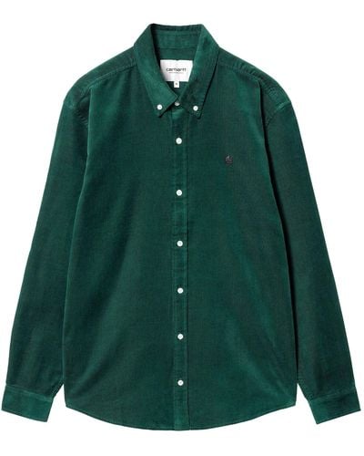 Carhartt 16-rib Cotton Velvet Shirt - Green