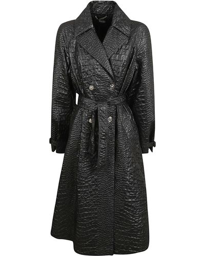 Versace Responsible Fabric Trench - Black