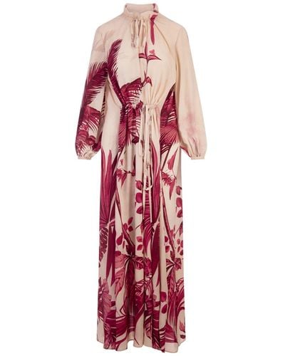 F.R.S For Restless Sleepers Palms Elone Long Dress - Red