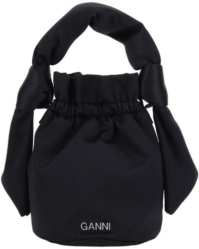 Ganni Occasion Top Bucket Bag - Black