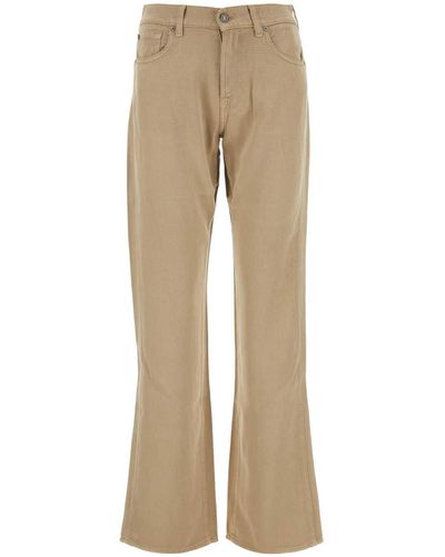 7 For All Mankind Camel Tencel Tess Pant - Natural