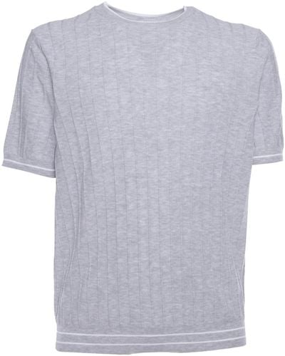 Peserico Knitted T-Shirt - Gray