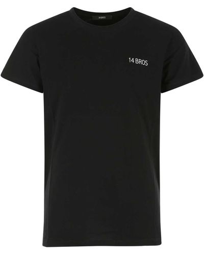 14 Bros Black Cotton T-shirt