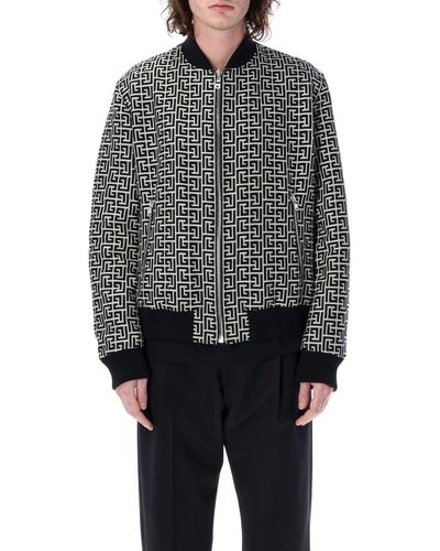 Balmain Mini monogram-pattern Tracksuit Jacket - Farfetch