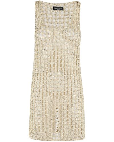 Roberto Collina Minidress Paillettes - Natural