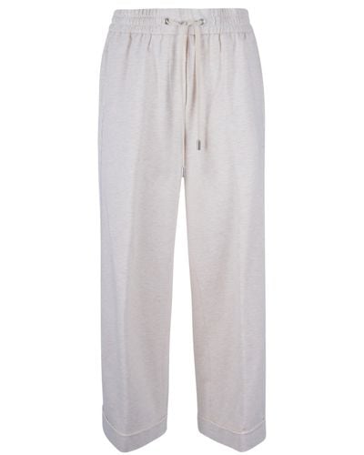 Peserico Laced Loose Fit Trousers - White