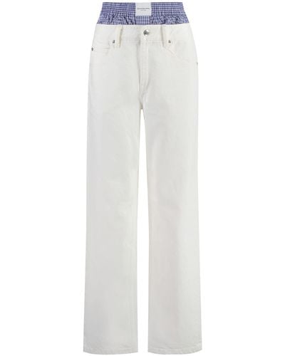 Alexander Wang Boxer Skater 5-Pocket Jeans - White