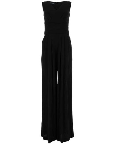 Alberta Ferretti V-Neck Long-Length Sleeveless Dress - Black