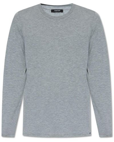 Tom Ford T-shirt With Logo, - Gray