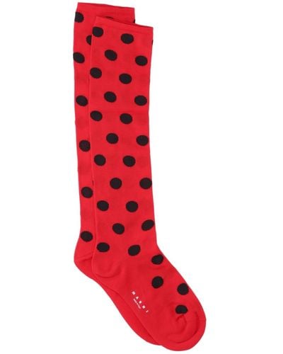 Marni Polka Dot Socks - Red