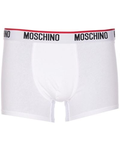 Moschino Logo Band Bipack Boxer - White