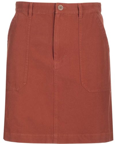 A.P.C. Brick Red Lèa Skirt