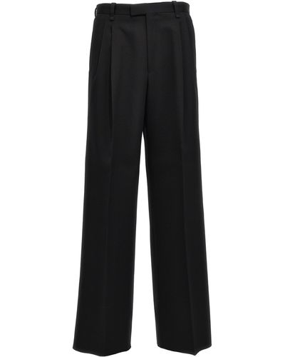Lanvin With Front Pleats Trousers - Black