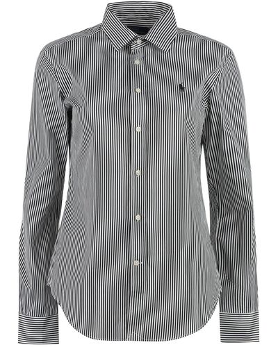 Polo Ralph Lauren Striped Cotton Shirt - Gray