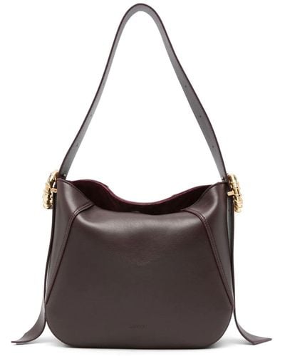 Lanvin Leather Melodie Hobo Bag - Brown