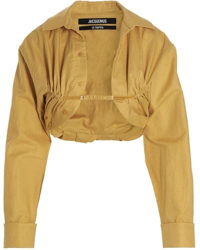 Jacquemus Ma Viscose Shirt, Blouse - Yellow