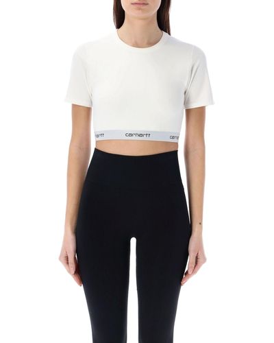 Carhartt W Script Crop Top - White