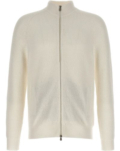 Brunello Cucinelli Zip Sweater Sweater, Cardigans - White