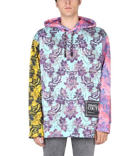 Versace Sweatshirt With Tapestly Print - Blue