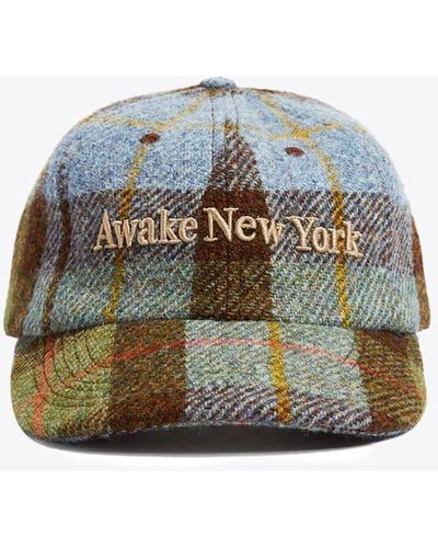AWAKE NY Harris Tweed 6-panel Hat Multicolor Checked Tweed Cap - Harris Tweed 6-panel Hat
