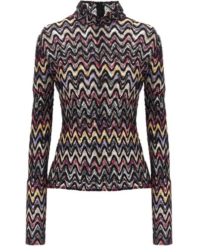 Missoni Zig Zag Sweater, Cardigans - Black