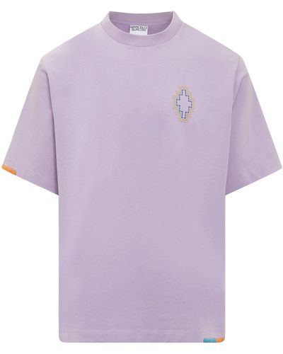 Marcelo Burlon County Of Milan Stitch Cross T-shirt - Purple