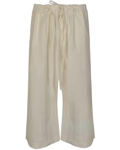 Casey Casey Cropped Lace Pants - Natural