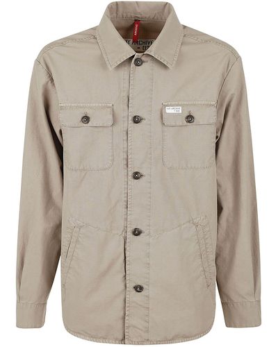 Fay Cotton Shirt Jacket - Grey