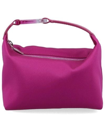 Eera Satin Moon Handbag - Purple